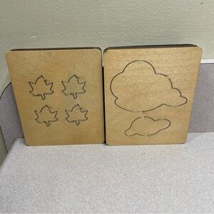 Tiny Leaves & Clouds Ellison Educational Equip Accucut Wood Dies 6"x5" Crafts